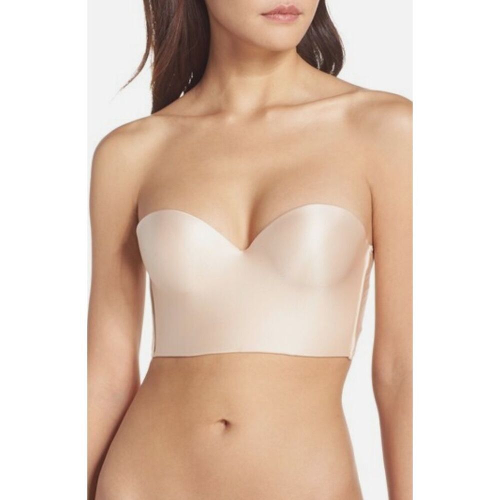 Felina NWT Essentials Longline Convertible Strapless Bra Bare 34DD and 36DD